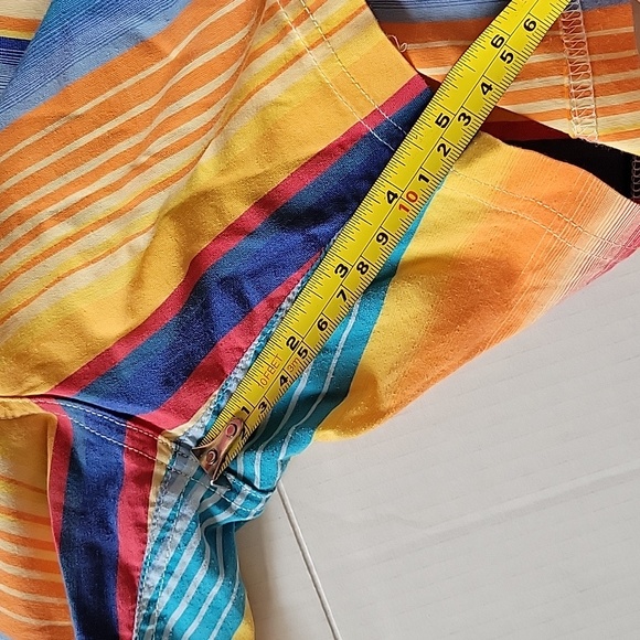 Faconnable Mens Swimtrunks Bathing Suit Multi Color Stripped Pattern Size L - Picture 10 of 10